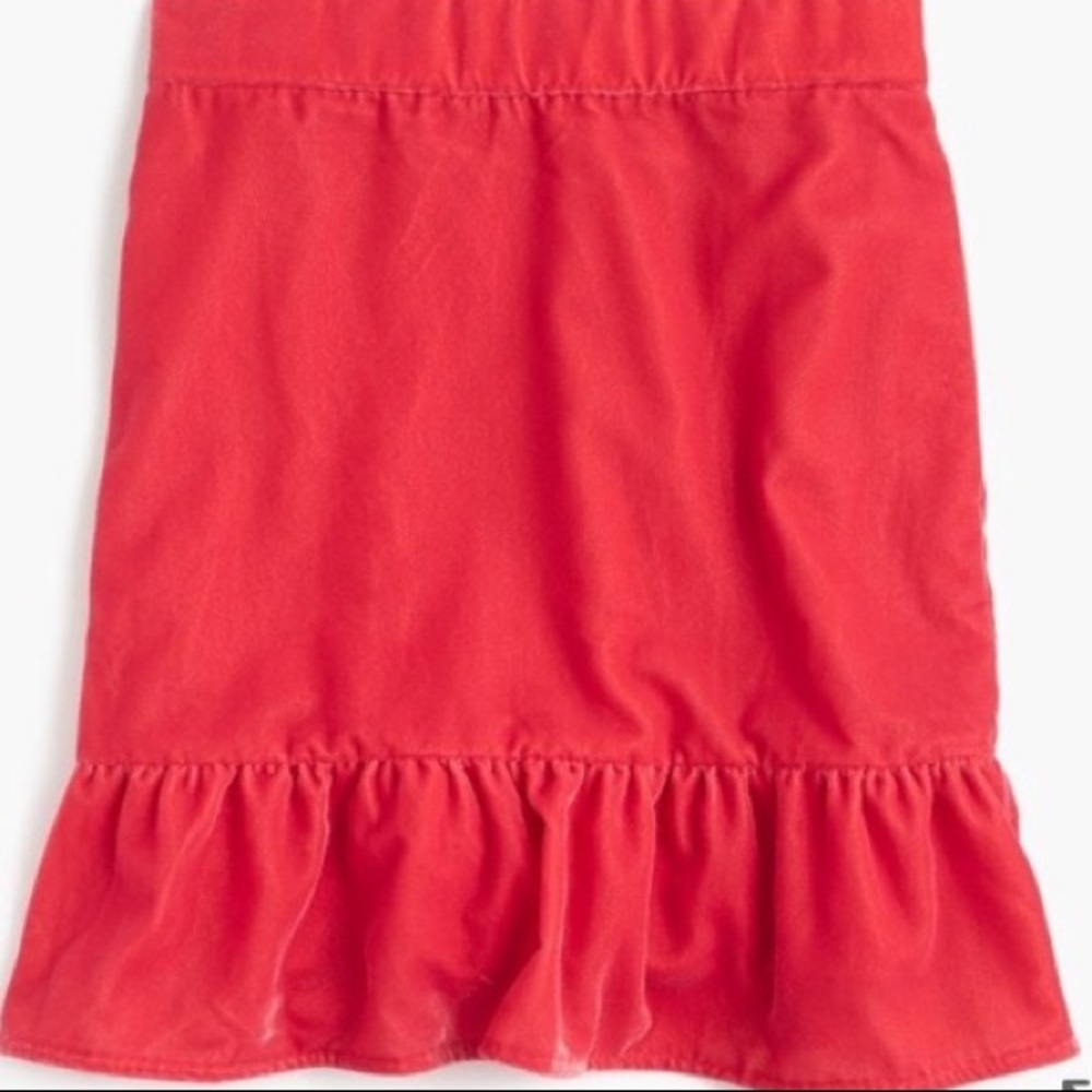 J. Crew Velvet Ruffle Skirt